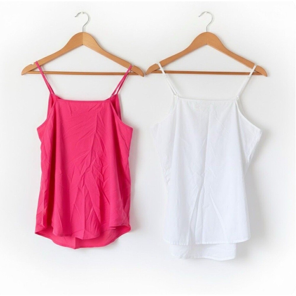 Faded Glory Bundle 2 Cami Tank Top Women’s M 8-10 Sleeveless Lightweight
